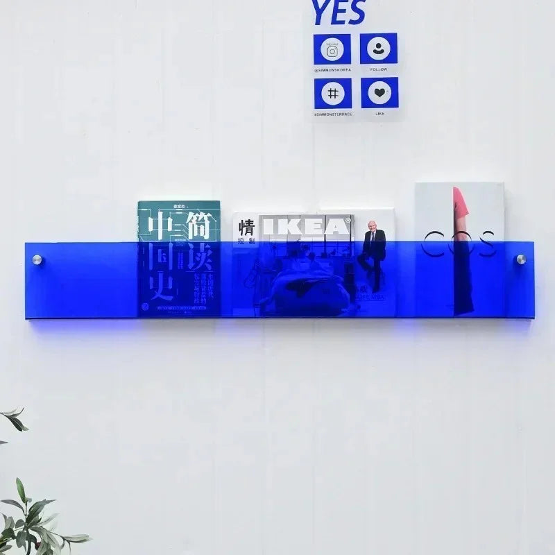 Platenrek Wand Zwevend PVC 40 50 80 cm Transparant LP Vinyl Display Muurmontage Modern