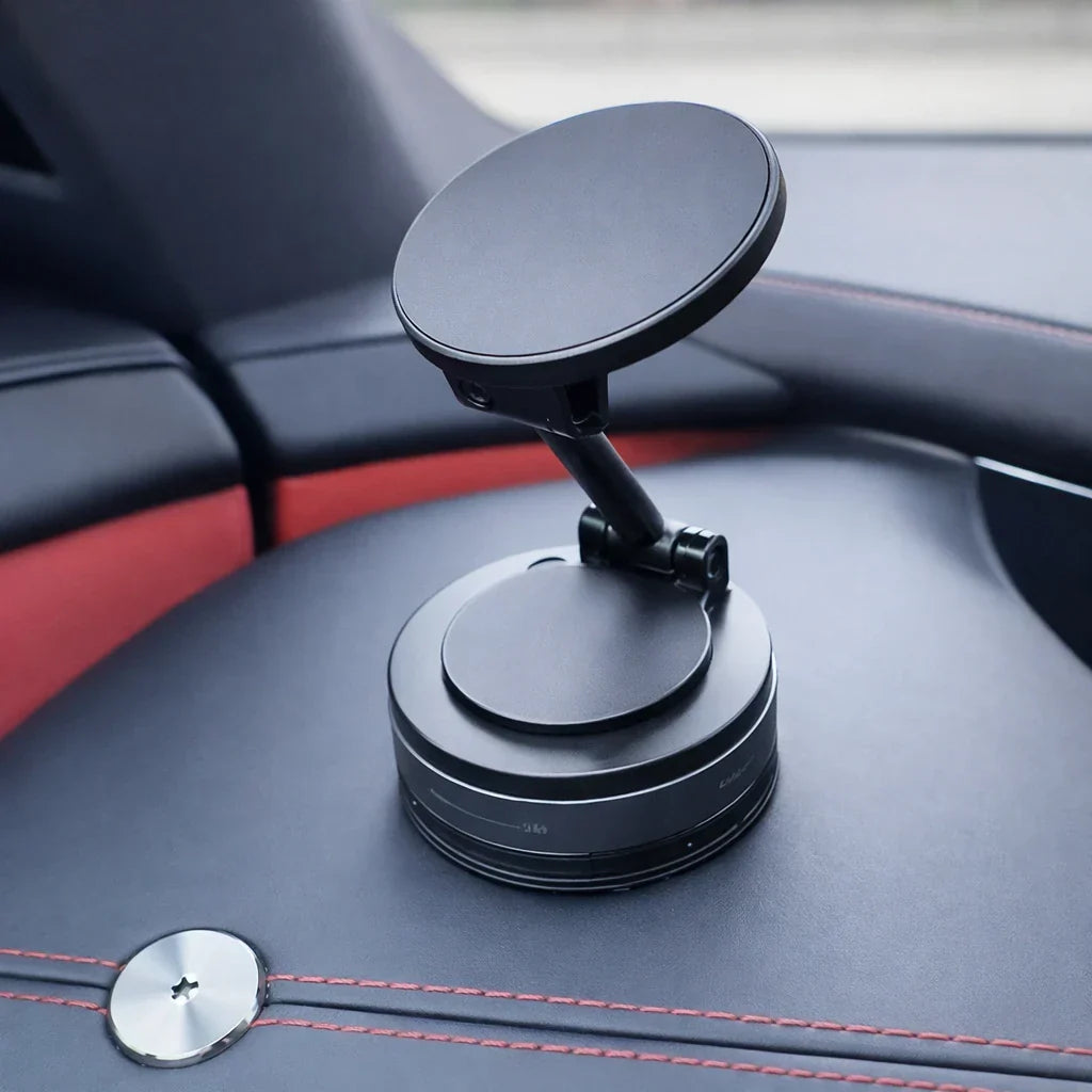 Magnetische Telefoonhouder met Vacuümzuigvoet voor Dashboard en Voorruit - Volledige 360° Draaiing