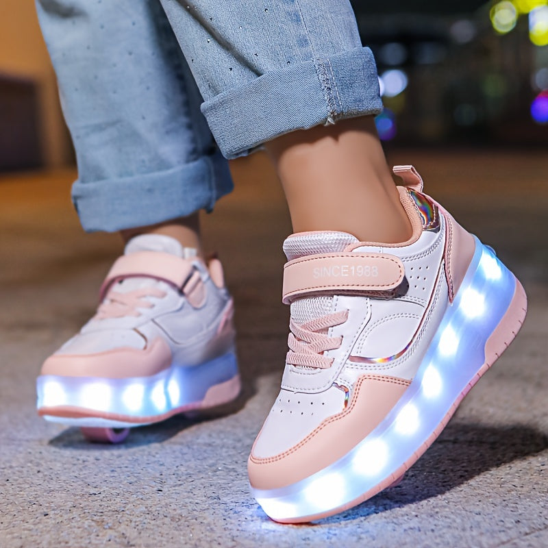 Rollerschoenen voor Kinderen met LED-verlichting - Sportieve Sneakers met Wieltjes - Comfortabel en Veilig - Maat 29-40