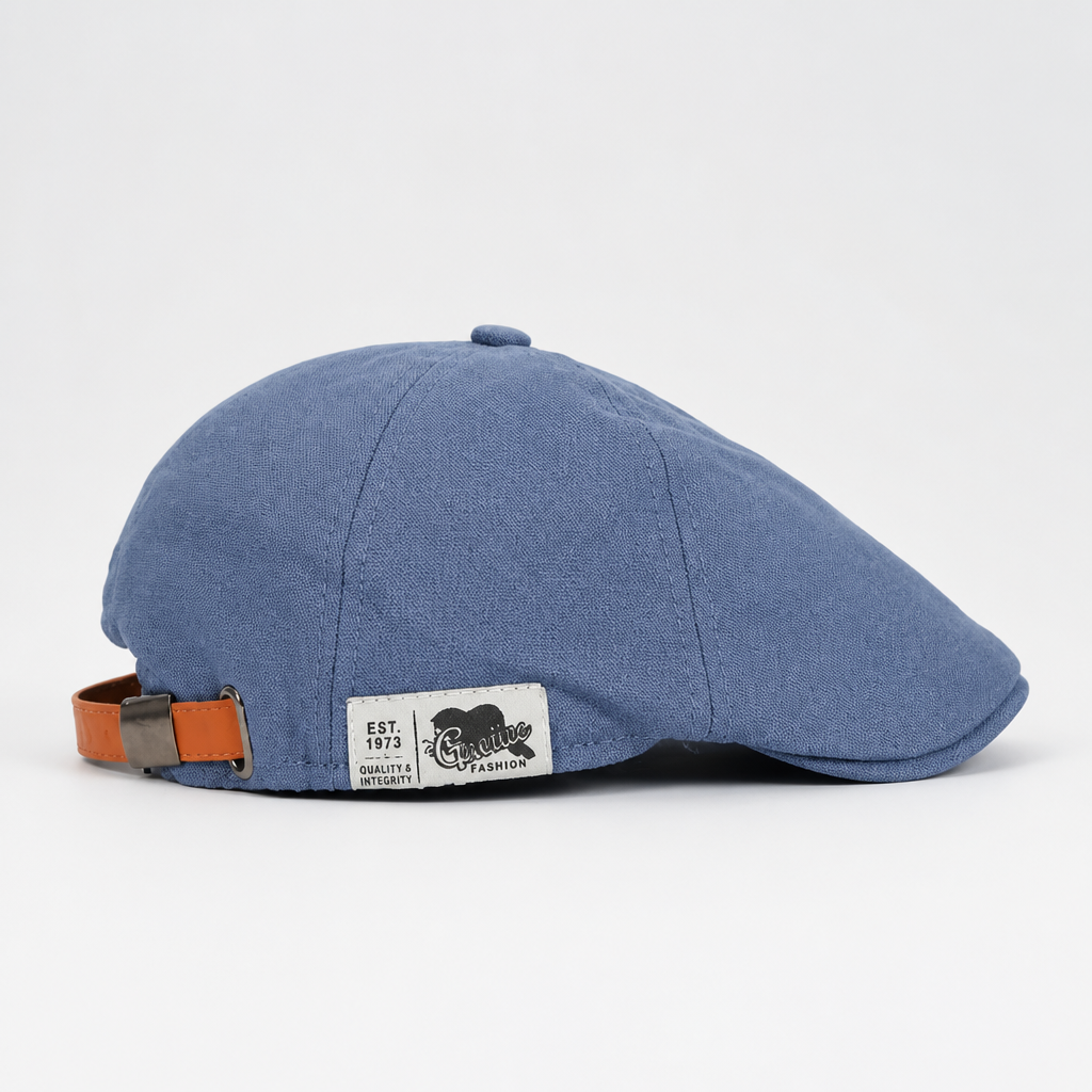 Verstelbare Katoenen Platte Pet voor Heren Lichtgewicht Ademend Klassiek Casual Hoofddeksel Retro Stijl