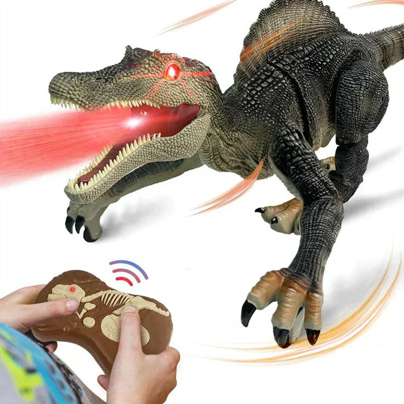Bestuurbare Prehistorische Speeldino met Mistfunctie - Bewegende Robot Dino voor Kinderen - Oplaadbaar met Afstandsbediening - Dinosaurus Speelgoed met Geluid en Lichteffecten