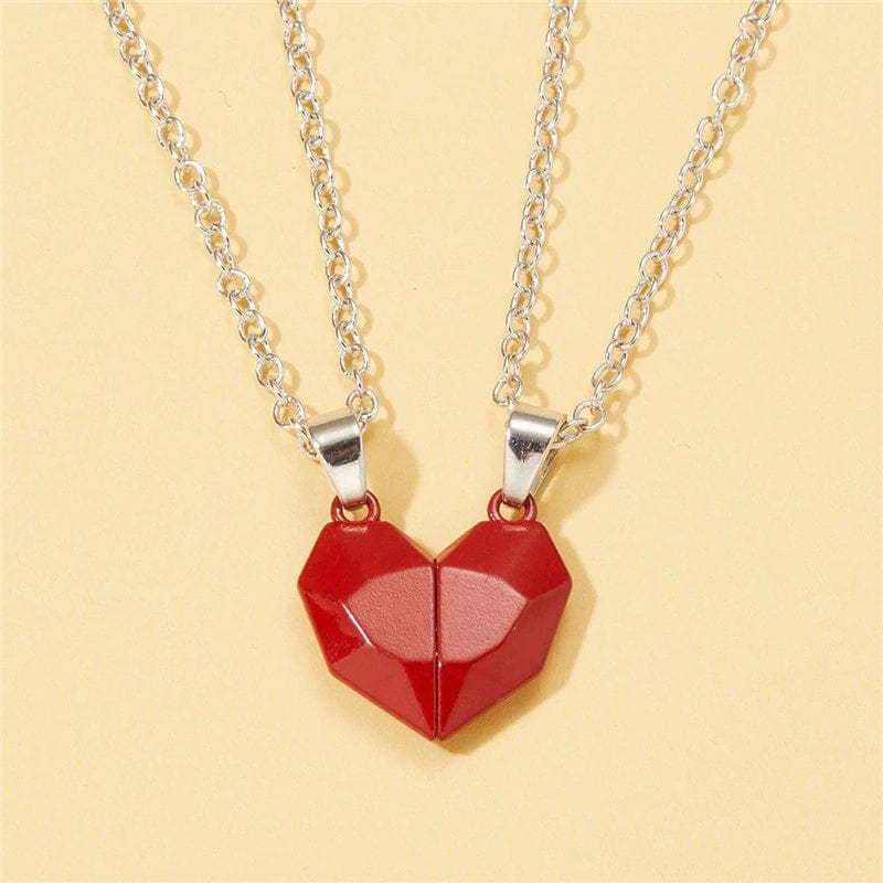 Magnetische Hartvormige Koppelketting met Projectie voor Stellen Romantisch Sieraad Cadeau Valentijn