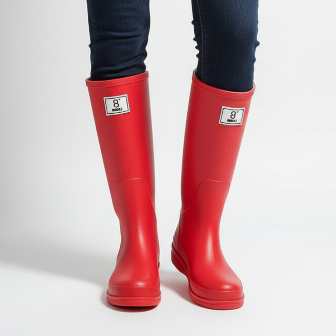 Waterdichte Regenlaarzen Dames Halfhoog PVC Slip-On Laarzen Voorjaar Herfst Weerbestendige Tuinlaarzen