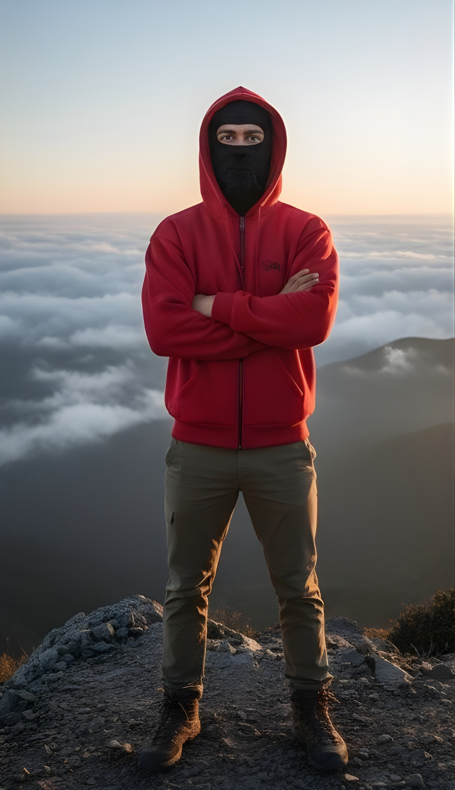 Ritshoodie met Geïntegreerd Balaclava Masker - Warme Wintertrui met Rits voor Outdoor Sport en Activiteiten
