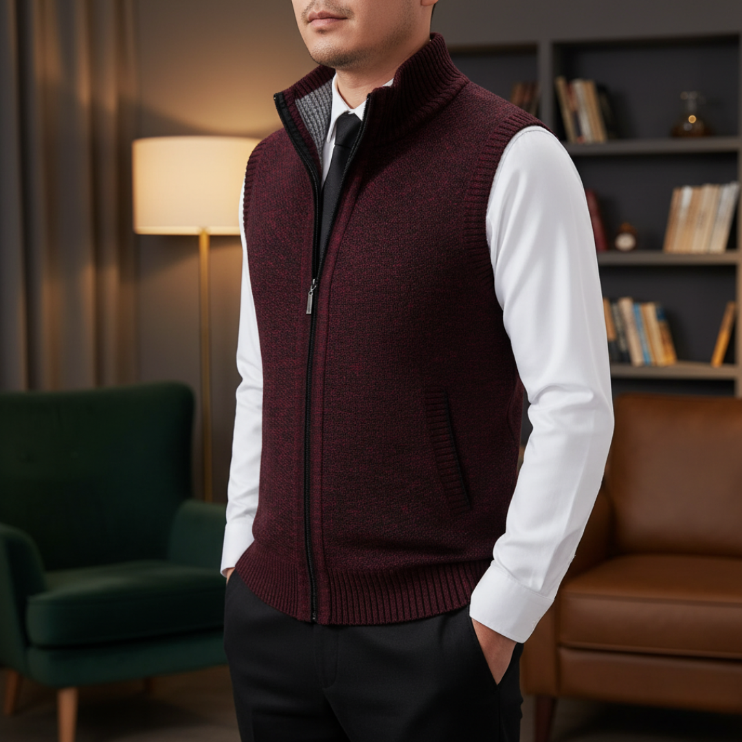Geïsoleerd Bodywarmer Heren met Rits Mouwloos Warm Vest voor Winter Herfst Lente Laagjes Casual Outdoor