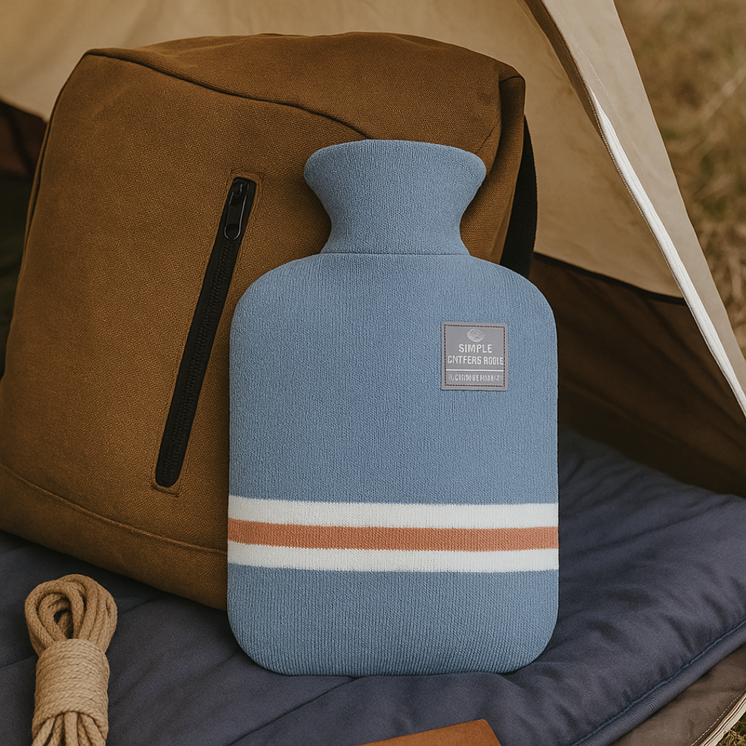 Kruik met Gebreide Hoes 1 Liter Warmtehoudend Comfort voor Koude Winterdagen Ontspanning Thuis Wellness