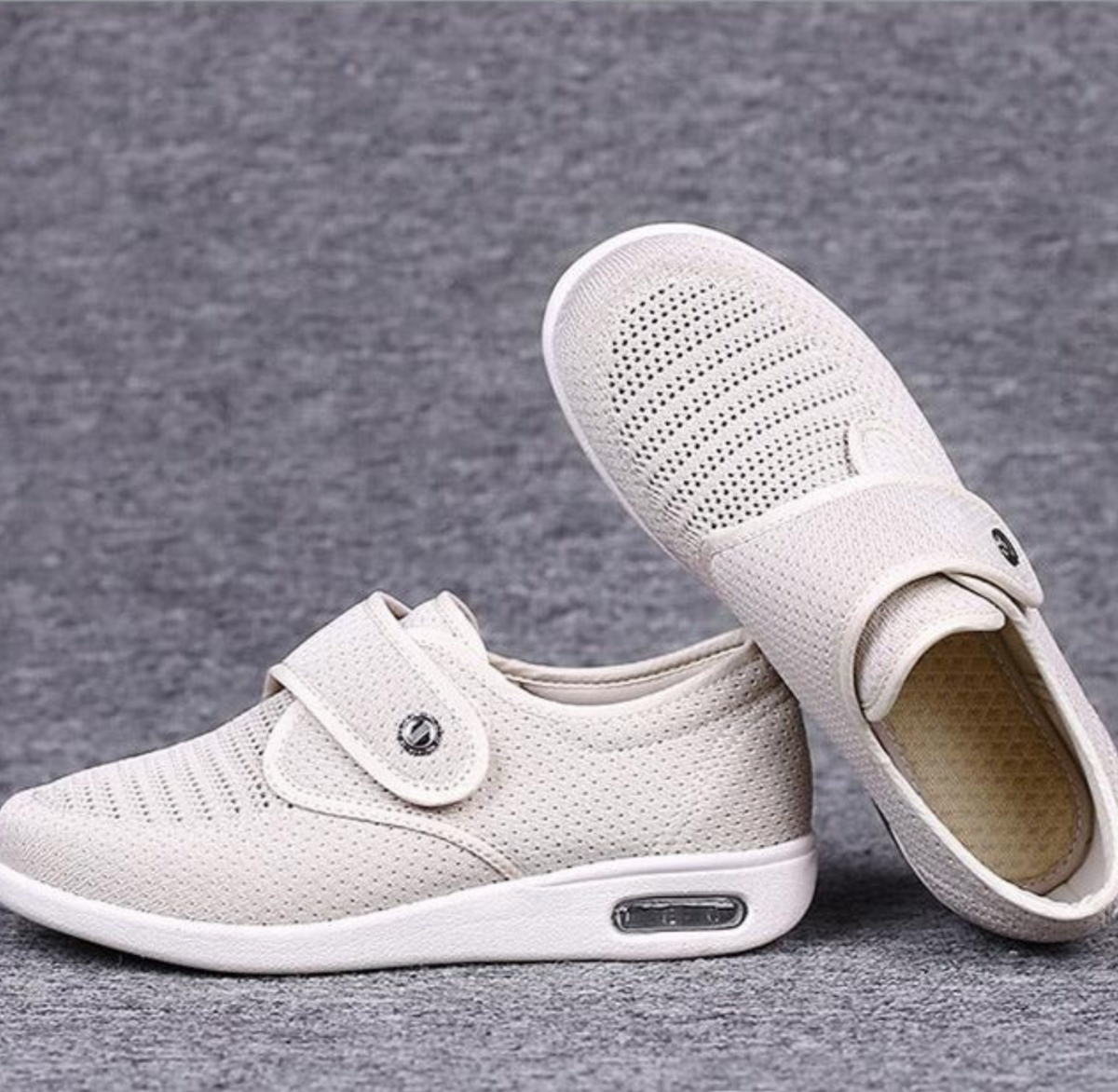 Brede Comfortschoenen voor Diabetici 35-42 Ademend Lichtgewicht Zwart Grijs Blauw Beige Wandelschoenen