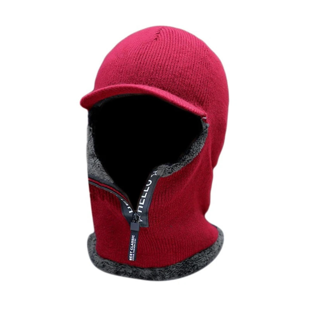 Gebreide Wintermuts met Fleecevoering en Gezichtsbescherming Unisex Windbestendig voor Ski Fiets Outdoor