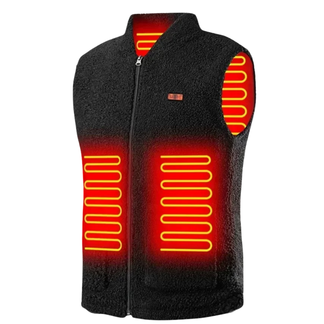 Verwarmbaar Bodywarmer Vest USB Type-C 3 Warmtestanden Winter Heren Outdoor Werk Thermisch Gewatteerd