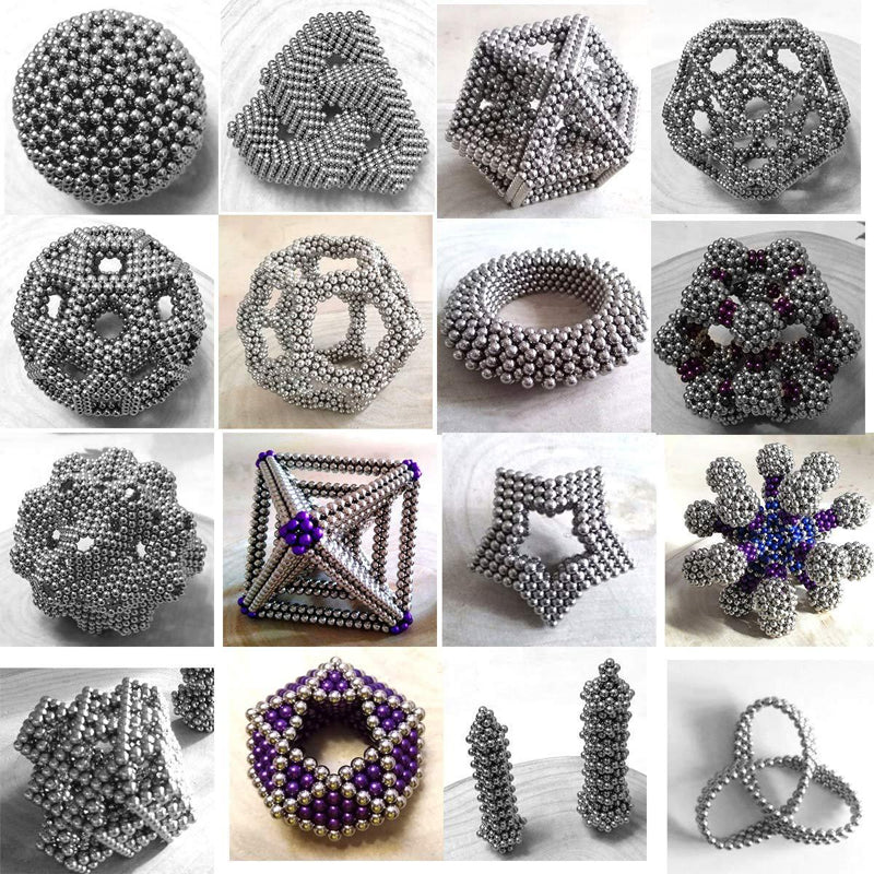Magnetische Ballen Set 216 Stuks Creatief Bouwspeelgoed Meerdere Kleuren Stress Relief Focus Concentratie