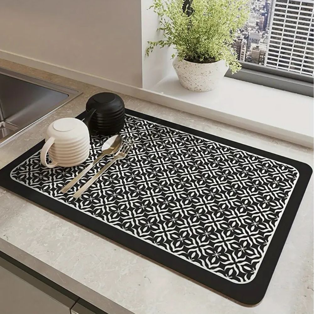 Siliconen Afdruipmat voor Keuken - Mandala Patroon - Beschermt Aanrecht - Sneldrogend - 12"x16" 16"x20" 20"x24"