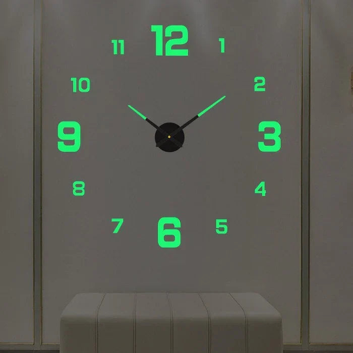 DIY Wandklok met Losse Cijfers 60-130cm Zwart Zilver Goud Fluorescerend Modern Design Woonkamer Interieur