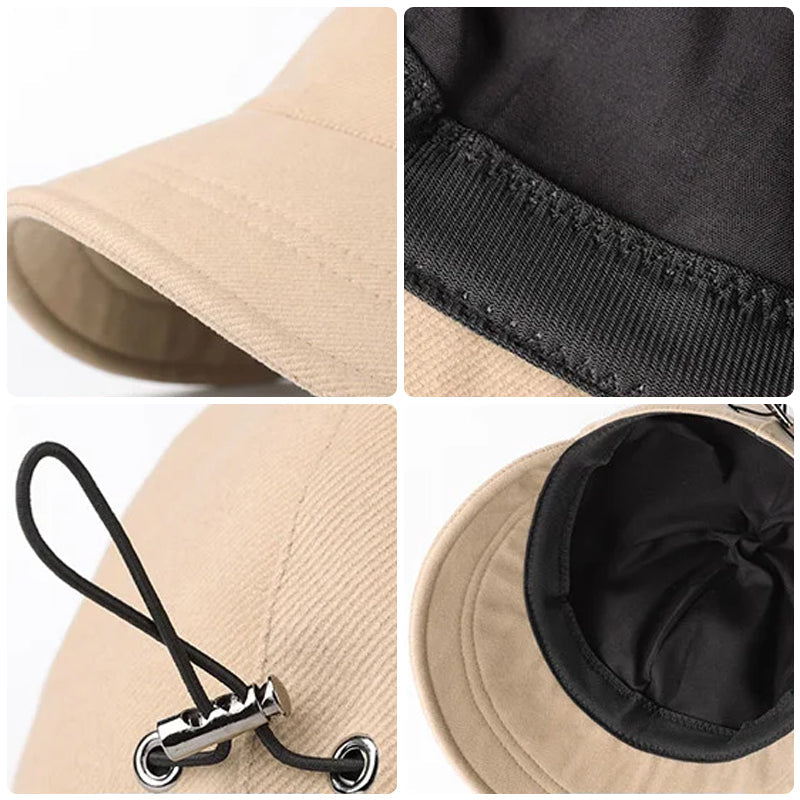 Opvouwbare Zonnehoed met UV-Bescherming voor Dames - Ademend & Verstelbaar - Beige, Zwart, Khaki