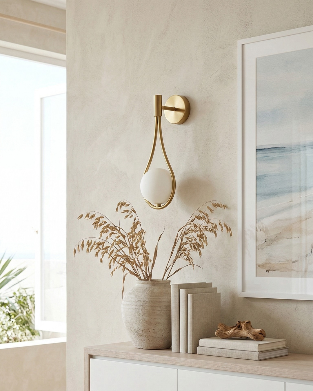 Nordische Wandlamp met Glazen Bol - Minimalistische Verlichting voor Scandinavische Interieurs