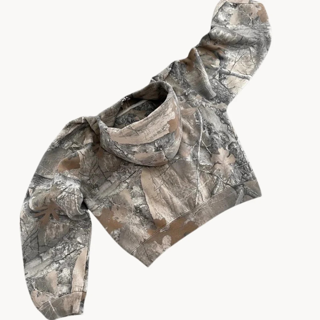 Oversized Hoodie Camouflageprint Unisex Trui Dames Heren Streetwear Sportief Comfortabele Capuchon Casual
