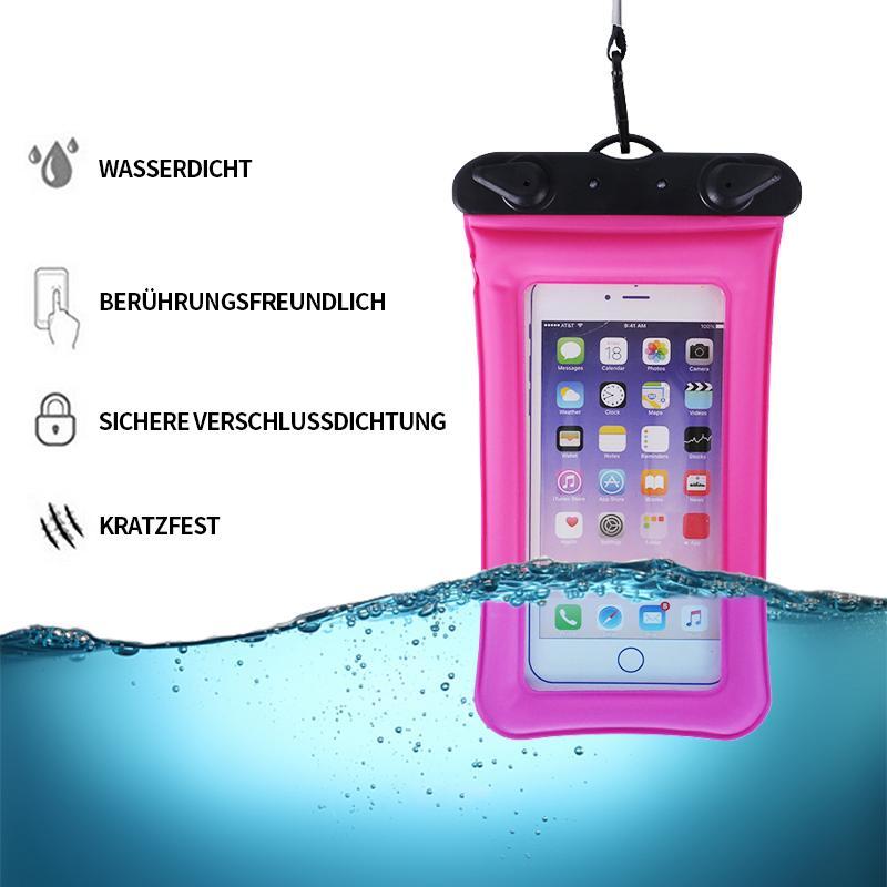 Waterdichte Drijvende Smartphonehoes - Touwtje - Universeel - Bescherming tot 30m Diepte - Zwemmen Snorkelen Strand - Geel Roze Oranje Blauw Groen