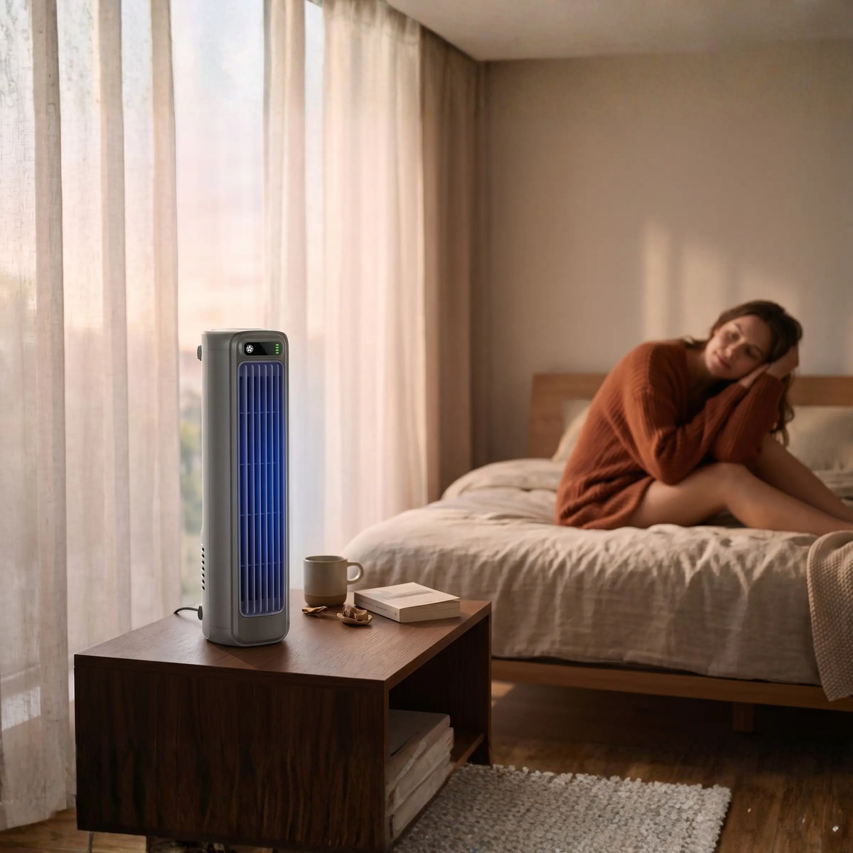 Draagbare Draadloze Ventilator met 12 Uur Koeltijd - Oplaadbaar en Stil