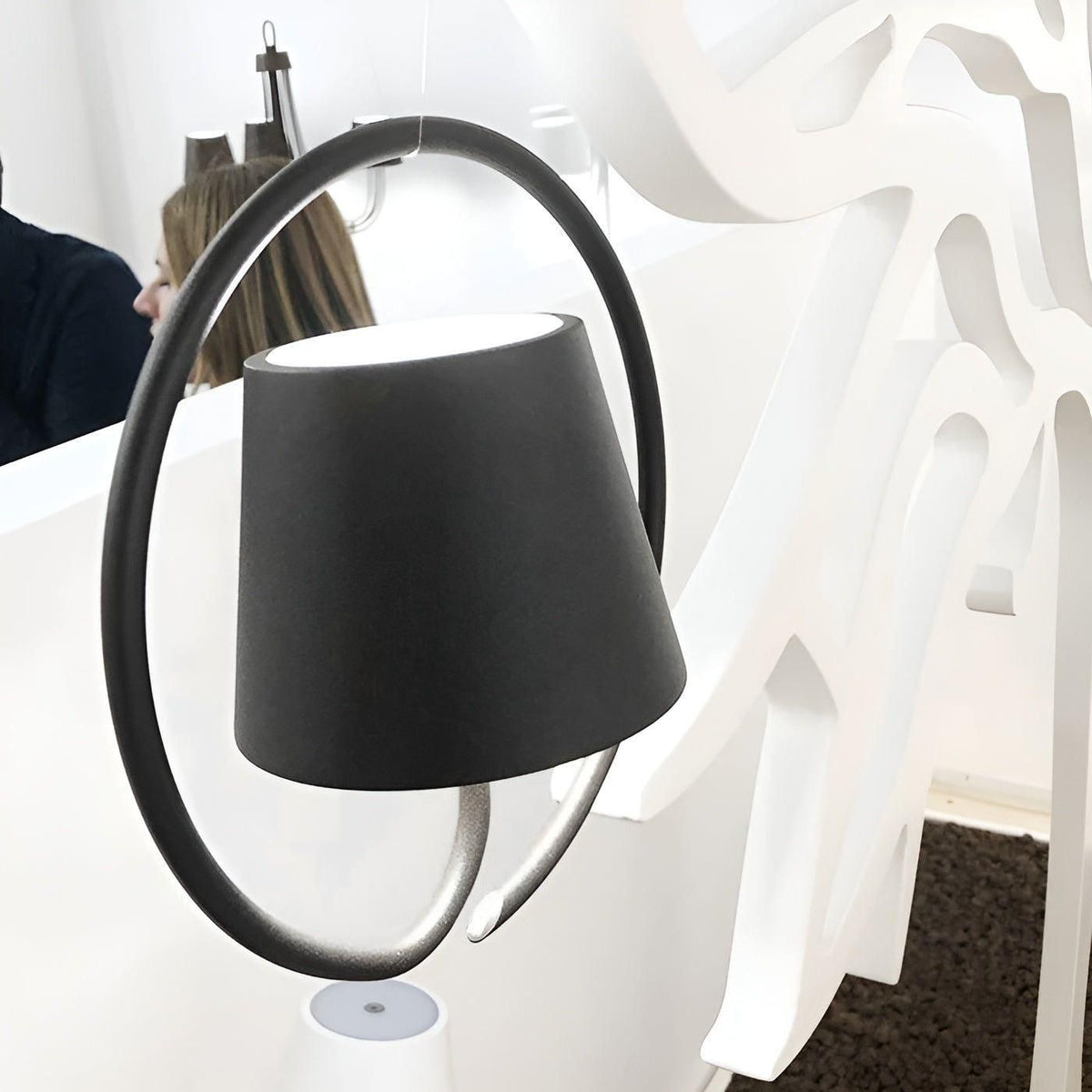 Hanglamp Draadloos Oplaadbaar LED Retro Metaal Zwart Wit Pendellamp Modern