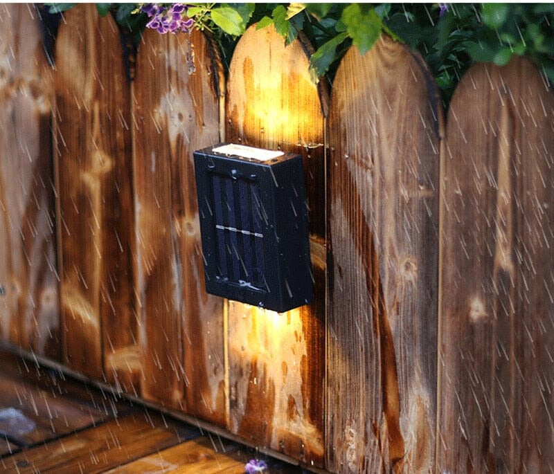Zonne-energie Wandlamp voor Buiten IP65 Waterdicht Tuinverlichting Terras Pad Trap Oprit Warm Wit Koud Wit