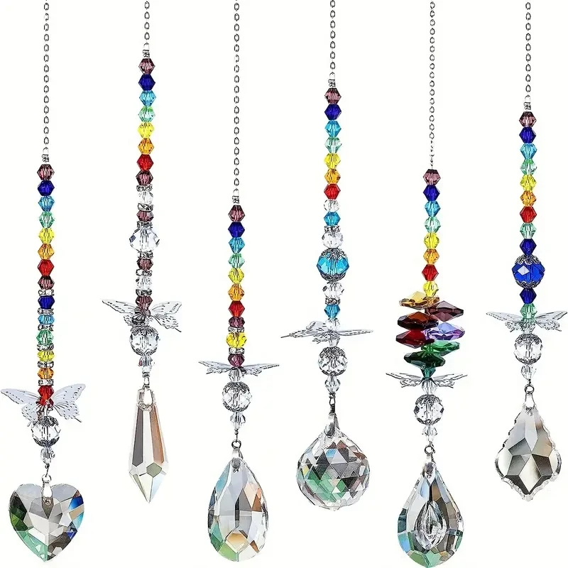 Regenboog Suncatcher Set met Kristallen Vlinders Prisma's voor Raamdecoratie Lichtreflectie Sfeervolle Woning