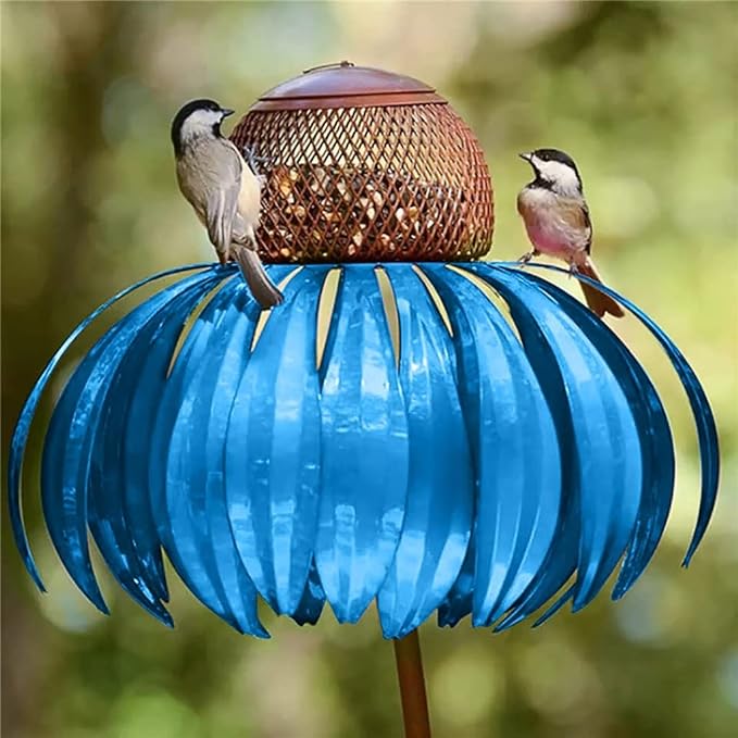 Decoratieve Vogelvoeder voor de Tuin - Metalen Vogelvoerhouder op Steker voor Buiten
