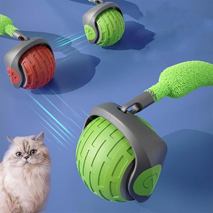 Interactieve Kattenspeelbal met Bewegingssensor en Veer - Autonoom Speelgoed
