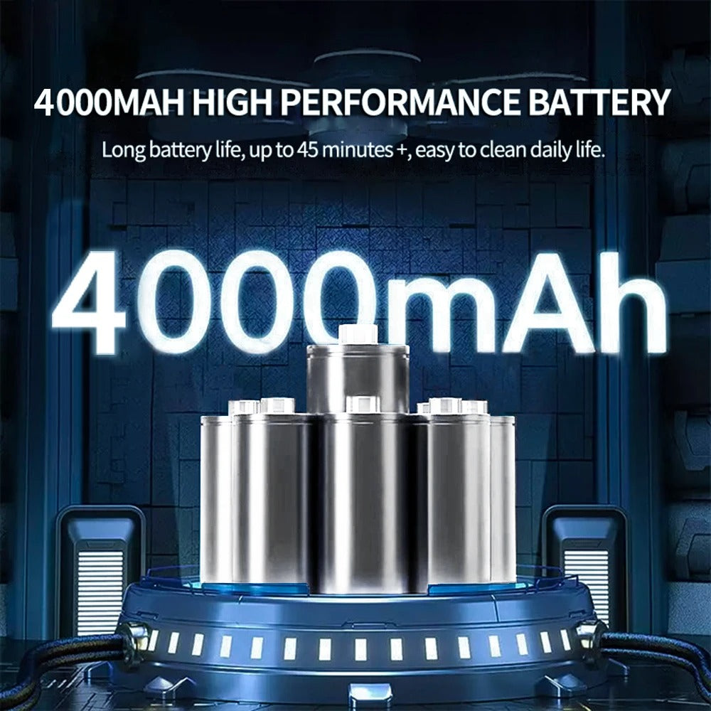 Draadloze Handstofzuiger 95000Pa Zuigkracht Brushless Motor USB Oplaadbaar Auto Huis 550g Compact Licht