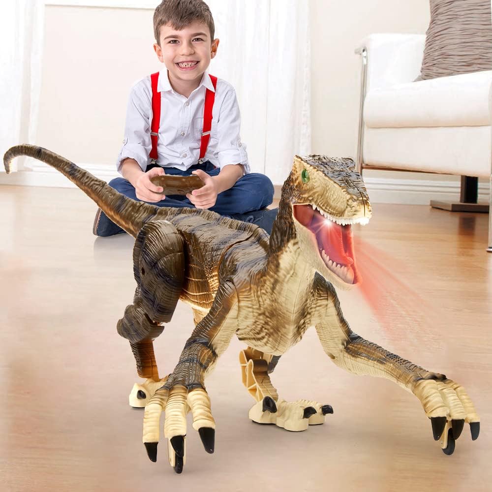 Bestuurbare Prehistorische Speeldino met Mistfunctie - Bewegende Robot Dino voor Kinderen - Oplaadbaar met Afstandsbediening - Dinosaurus Speelgoed met Geluid en Lichteffecten