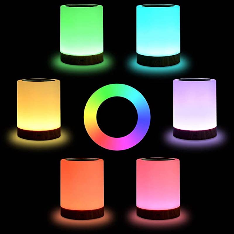 LED Dimbare Bedlamp met Touch-Bediening - Draadloos Oplaadbaar Nachtlampje met RGB Sfeerverlichting