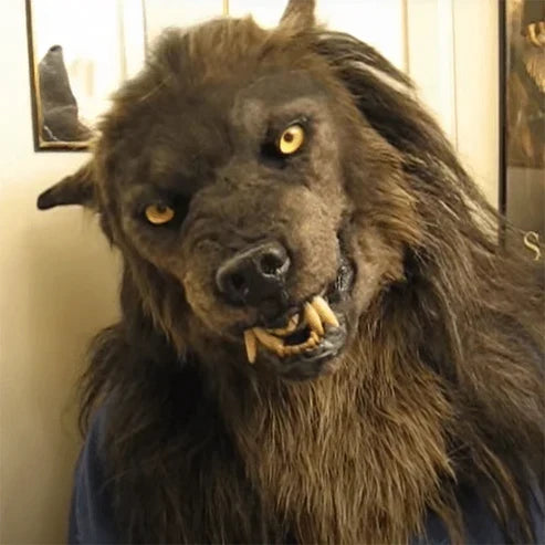 Realistisch Weerwolfmasker van Siliconen met Kunstbont voor Volwassenen Halloween Carnaval Cosplay Griezelfeest