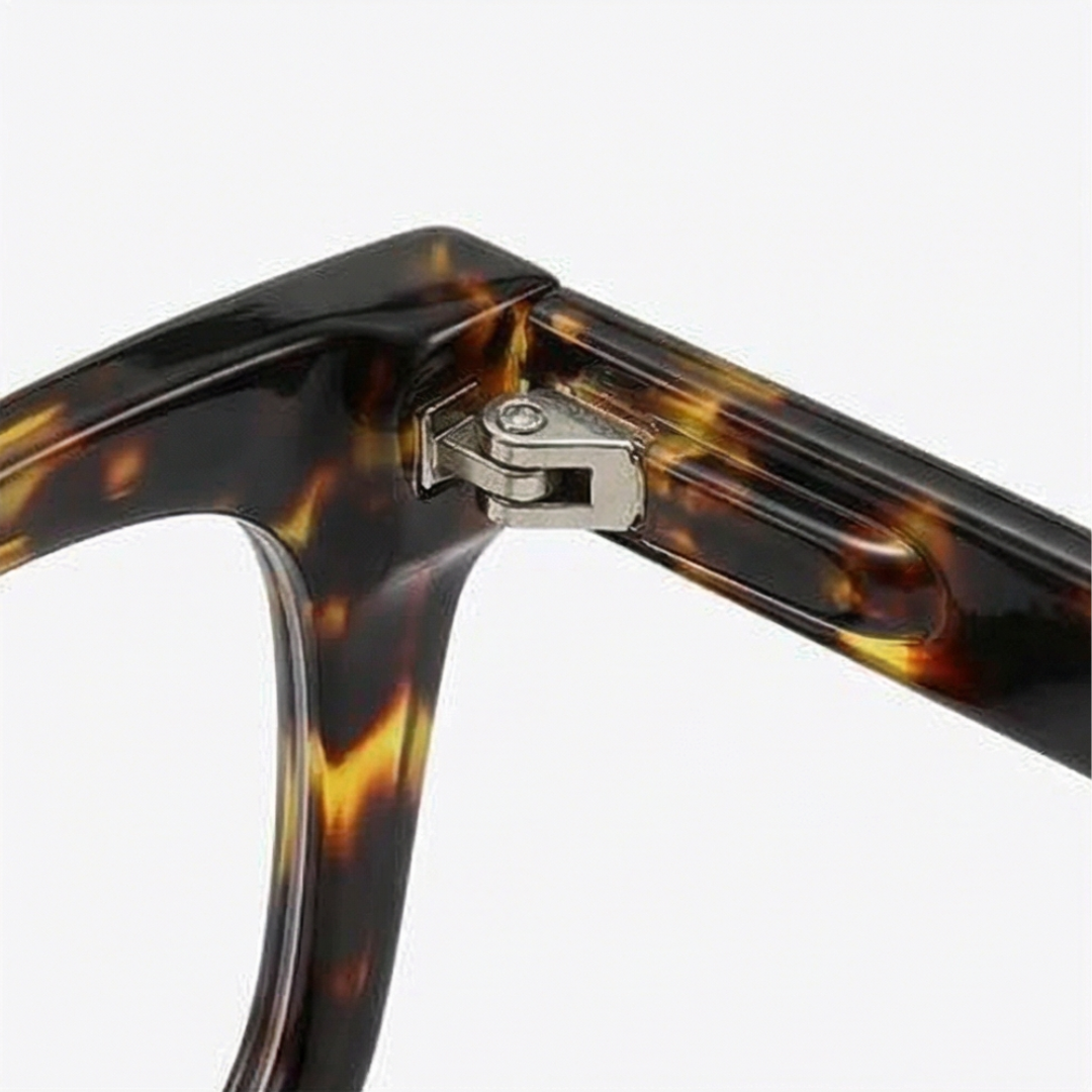 Oversized Leesbril met Schildpaddenmotief - Bluelight Filter & Veermechanisme