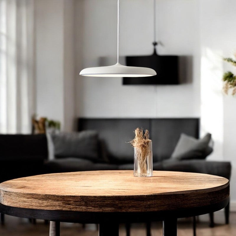 Scandinavische Hanglamp LED Minimalistisch Wit Zwart Grijs Blauw Rosé Goud voor Eettafel Woonkamer Modern Energiezuinig Verlichtingsdesign Ø25cm Ø40cm Aluminium