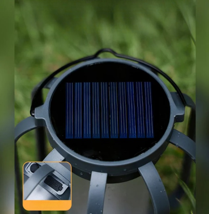 Solar Hanglantaarn Tuin Henneptouw Handvat 12 cm Diameter Zonnepaneel 0,88W Tot 12 Uur Brandtijd Weerbestendig