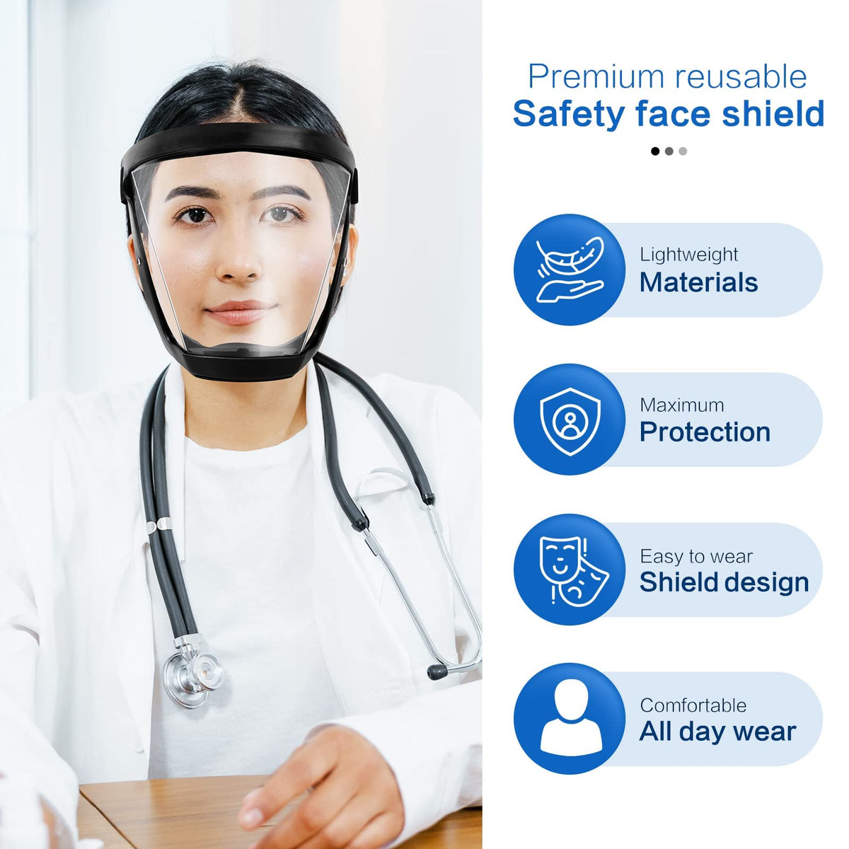 Veiligheidsmasker met Gezichtsscherm en Anticondens Coating voor Professioneel Werkbescherming en Optimale Veiligheid