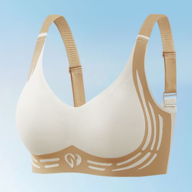 Beugelloze Push-Up BH Brede Bandjes U-Rug Comfortabele Lift Ondersteuning Zachte Pasvorm Dames Lingerie