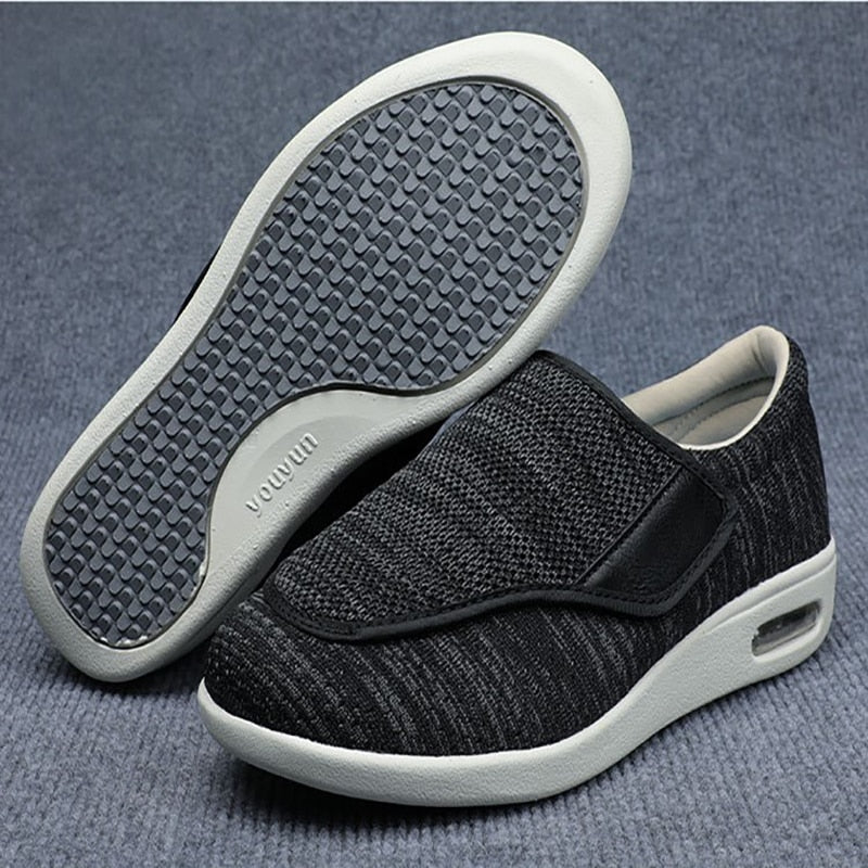 Aanpasbare Schoenen Extra Breed voor Gevoelige Voeten met Uitneembaar Binnenzool en Klittenband Maat 36-46