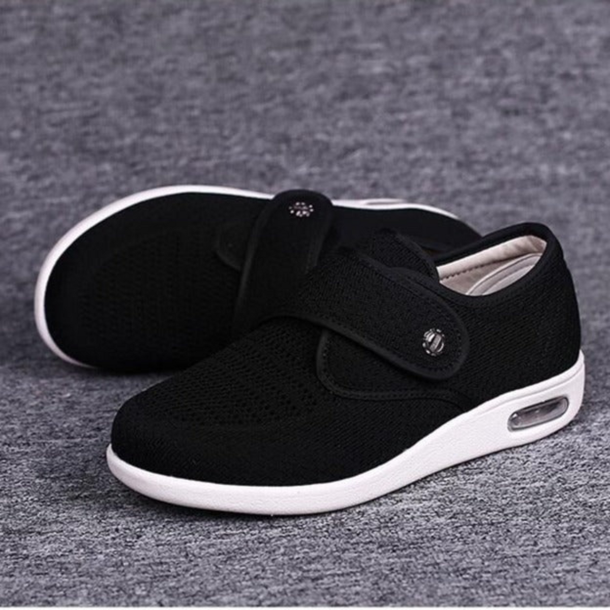 Brede Comfortschoenen voor Diabetici 35-42 Ademend Lichtgewicht Zwart Grijs Blauw Beige Wandelschoenen