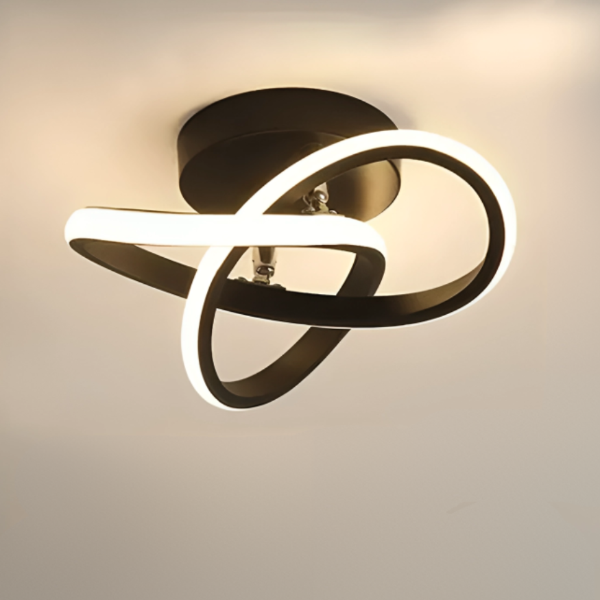 LED Plafondlamp Twee Ringen Design Warm Wit 18W Aluminium Acryl Modern Hal Gang Kantoor Balkon Verlichting
