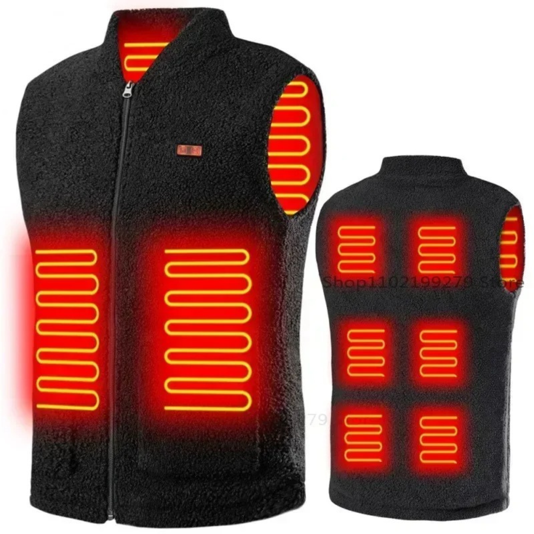 Verwarmbaar Bodywarmer Vest USB Type-C 3 Warmtestanden Winter Heren Outdoor Werk Thermisch Gewatteerd