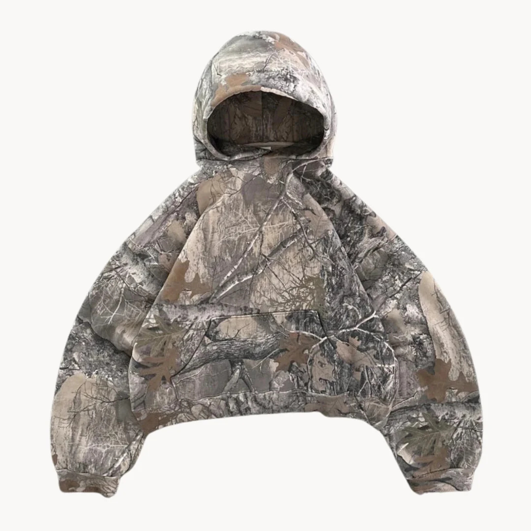 Oversized Hoodie Camouflageprint Unisex Trui Dames Heren Streetwear Sportief Comfortabele Capuchon Casual