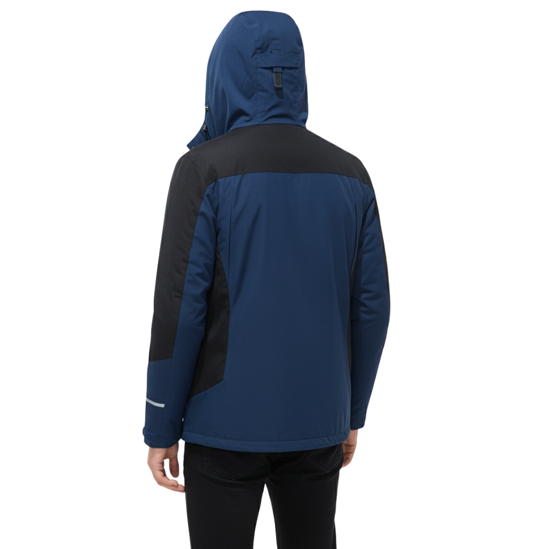 Waterdichte Heren Outdoorjas Polyester Afneembare Capuchon Meerdere Zakken Wandelen Trekking Outdoor Actief