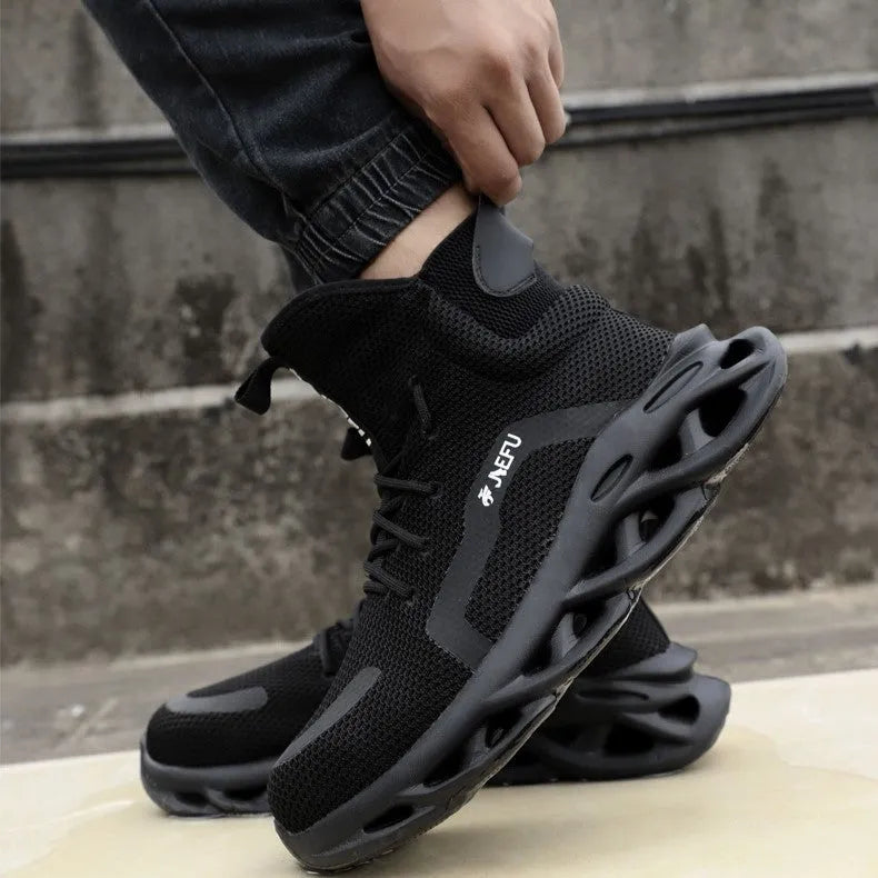 Veiligheidsschoen Orthopedisch Stalen Neus Kevlar Tussenzool Werk Bouw Industrie Lichtgewicht Antislip