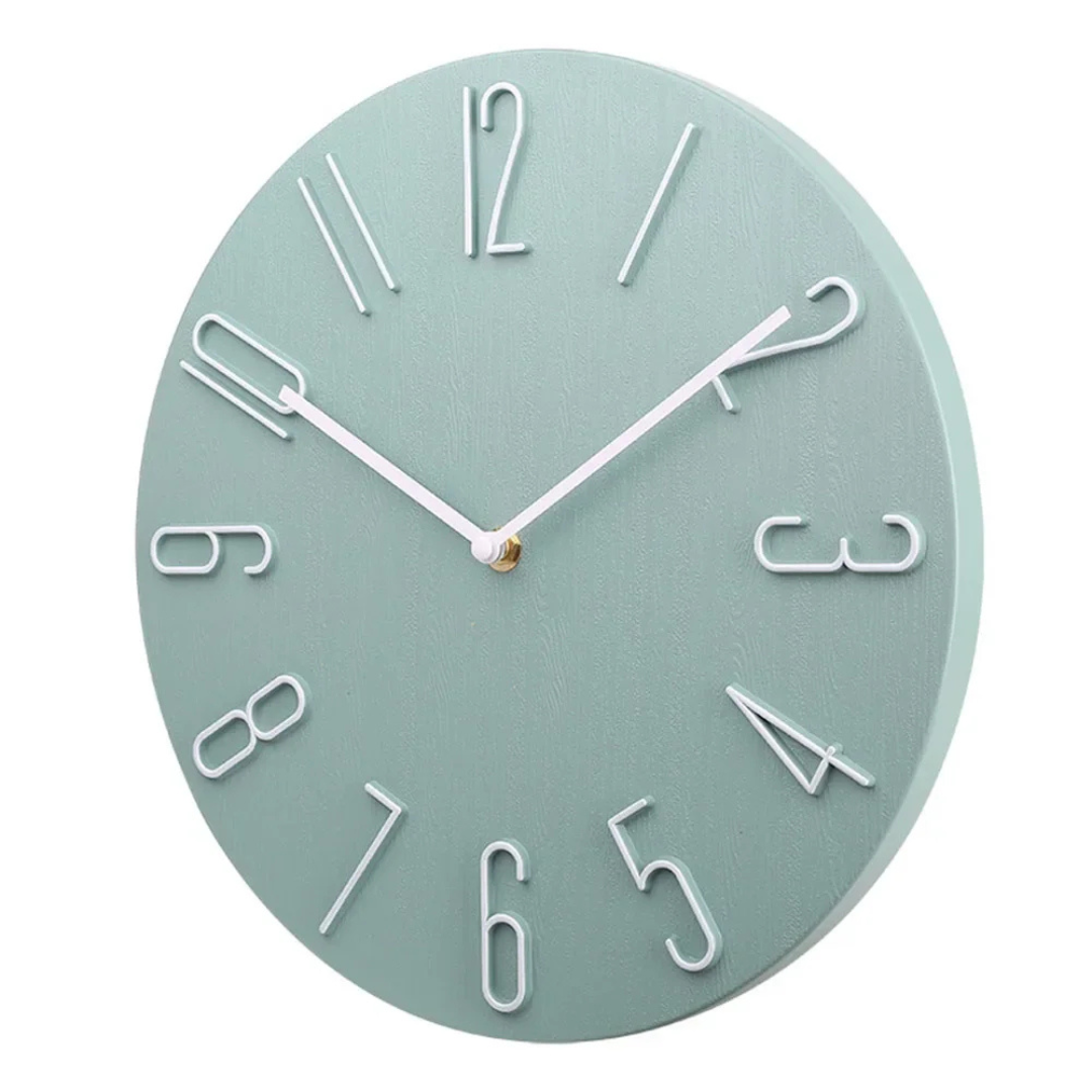 Moderne Minimalistische Wandklok Ø30 cm Stil Kwartsmechanisme - Scandinavisch Tijdsregistratie voor Woonruimte