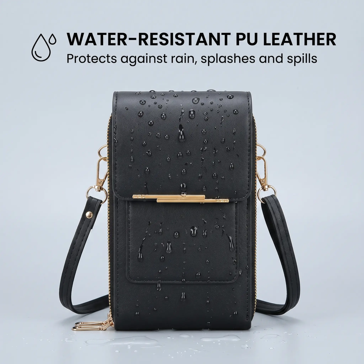Crossbody Telefoontas met RFID-beveiliging | Waterdichte touchscreen-portemonnee | Verstelbare schoudertas voor smartphones tot 6,7 inch