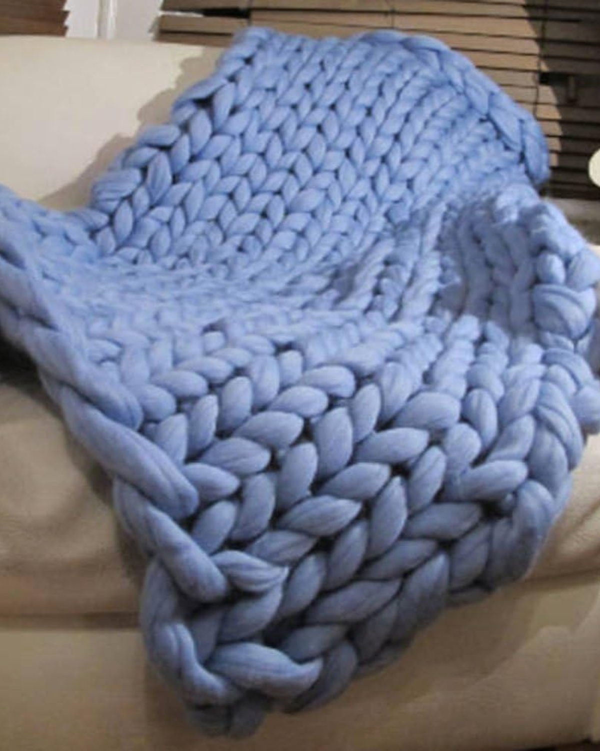 Handgebreid Chunky Plaid - Dik Gebreide Deken in Zachte Chenille voor Bank en Bed