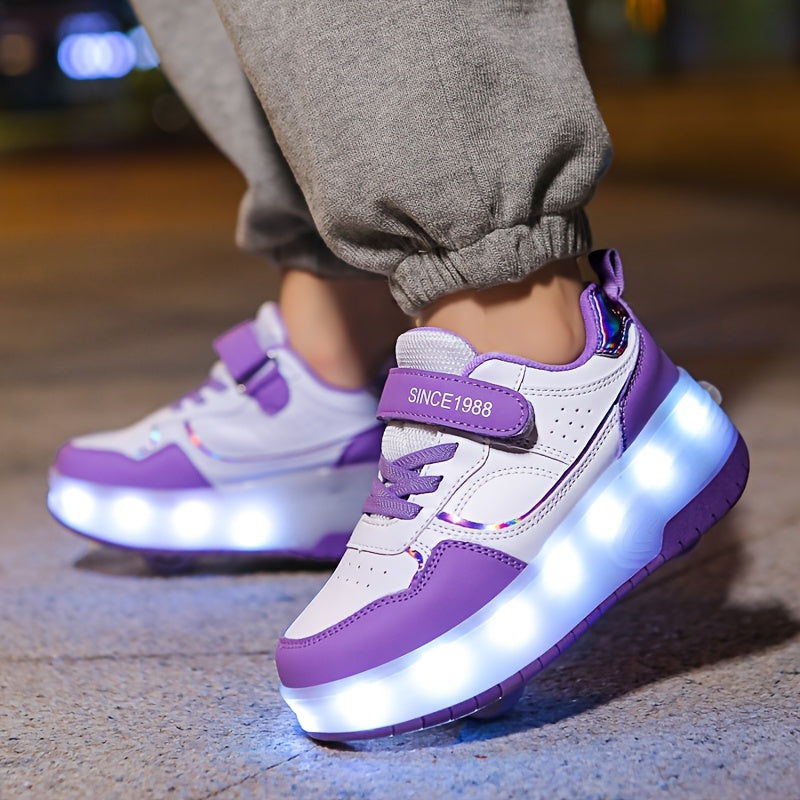 Rollerschoenen voor Kinderen met LED-verlichting - Sportieve Sneakers met Wieltjes - Comfortabel en Veilig - Maat 29-40