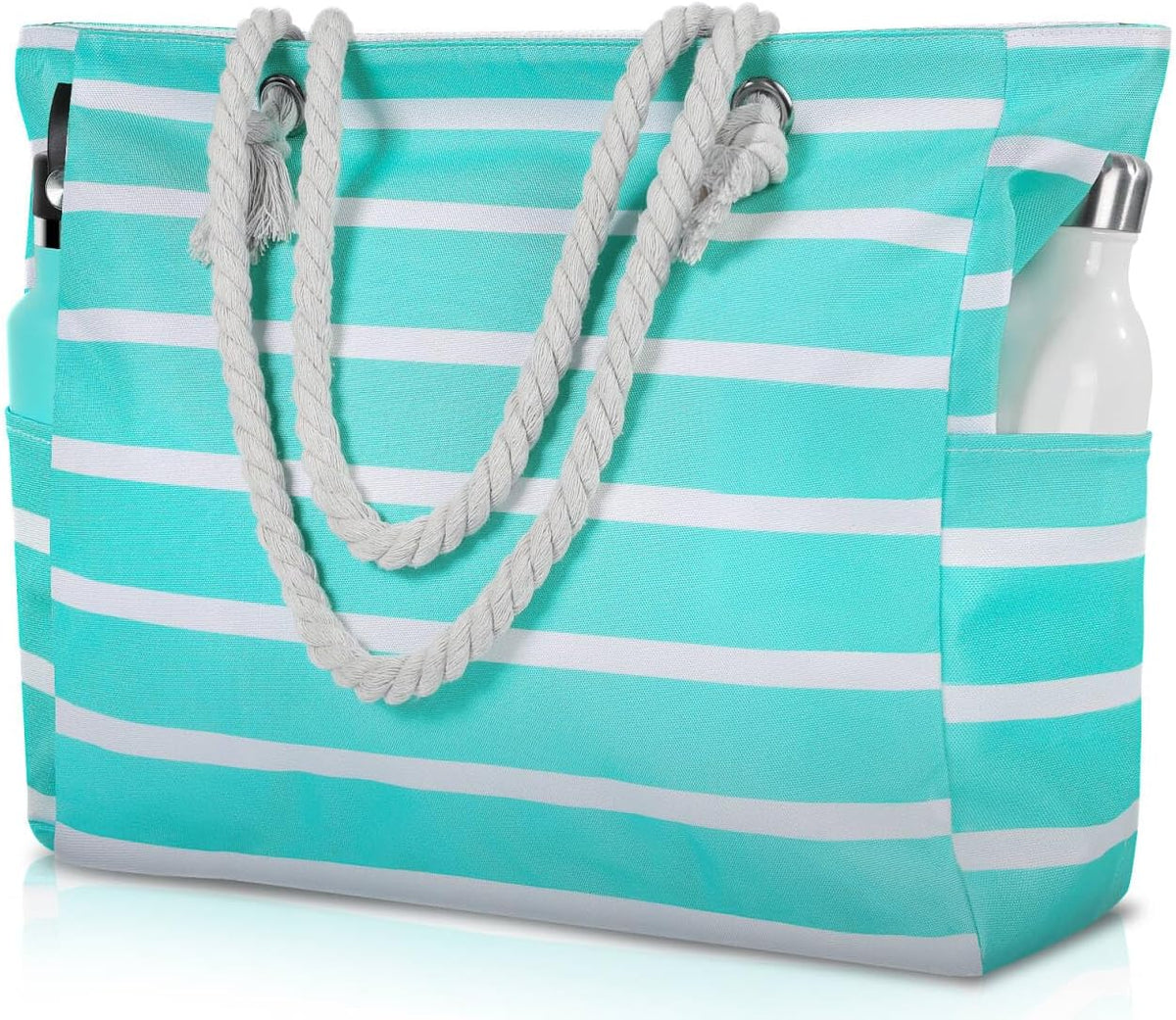 Strandtas Waterdicht met Rits - Zandwerend 42x36x13cm - Grote Shopper voor Zwembad Gym Reizen Wellness