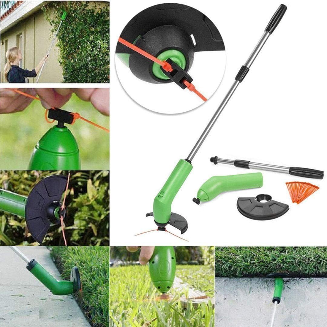 Draadloze Mini-Grastrimmer Telescopisch met Kabelbinders - Compact Precisie-Snijgereedschap voor Tuinranden