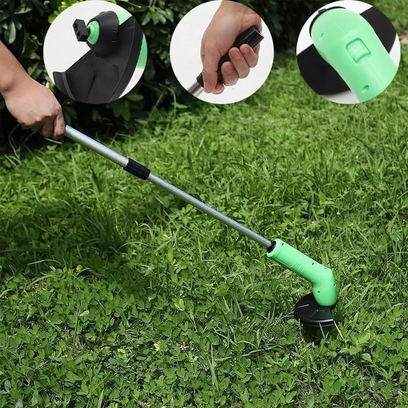 Draadloze Mini-Grastrimmer Telescopisch met Kabelbinders - Compact Precisie-Snijgereedschap voor Tuinranden