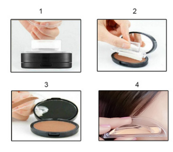 Wenkbrauwstempel Set met Poeder - Waterbestendig - Natuurlijke Finish - 3 Vormen - 3 Kleuren - Perfect voor Dagelijks Gebruik - Snelle Make-up Oplossing